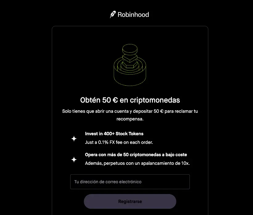 Cómo conseguir los 50 € al abrir tu cuenta de Robinhood