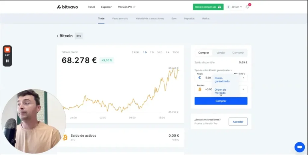 Comprando bitcoin desde bitvavo