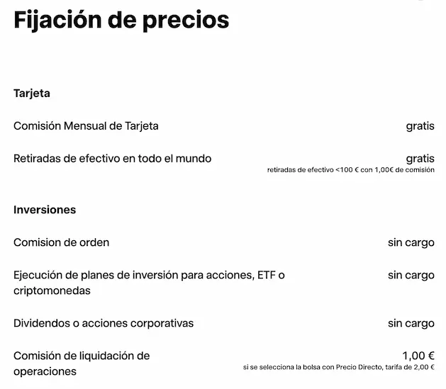 Comisiones de invertir en el S&P 500 con Trade Republic