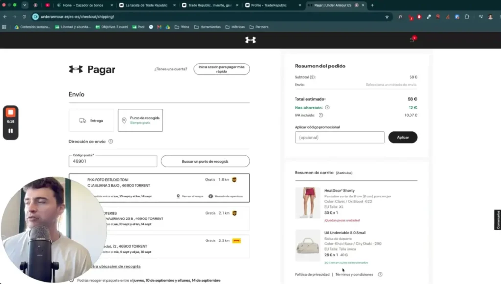 Compra real con la tarjeta de Trade Republic