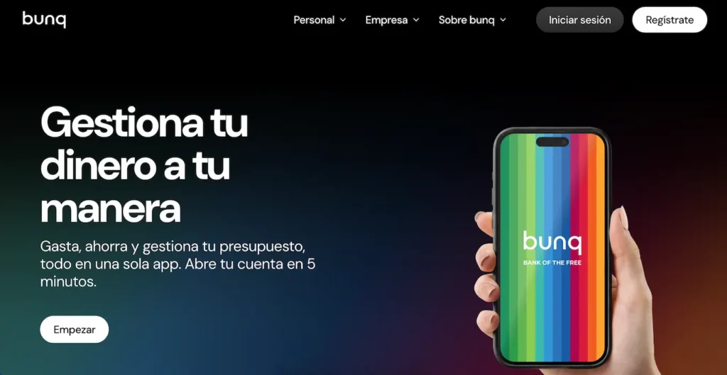Cuenta onnline de bunq