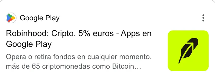 Oferta de robinhood 5% euro