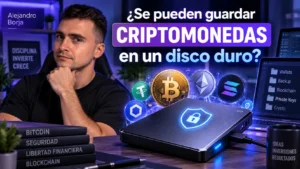 ¿Se pueden guardar criptomonedas en un disco duro (hard drive)