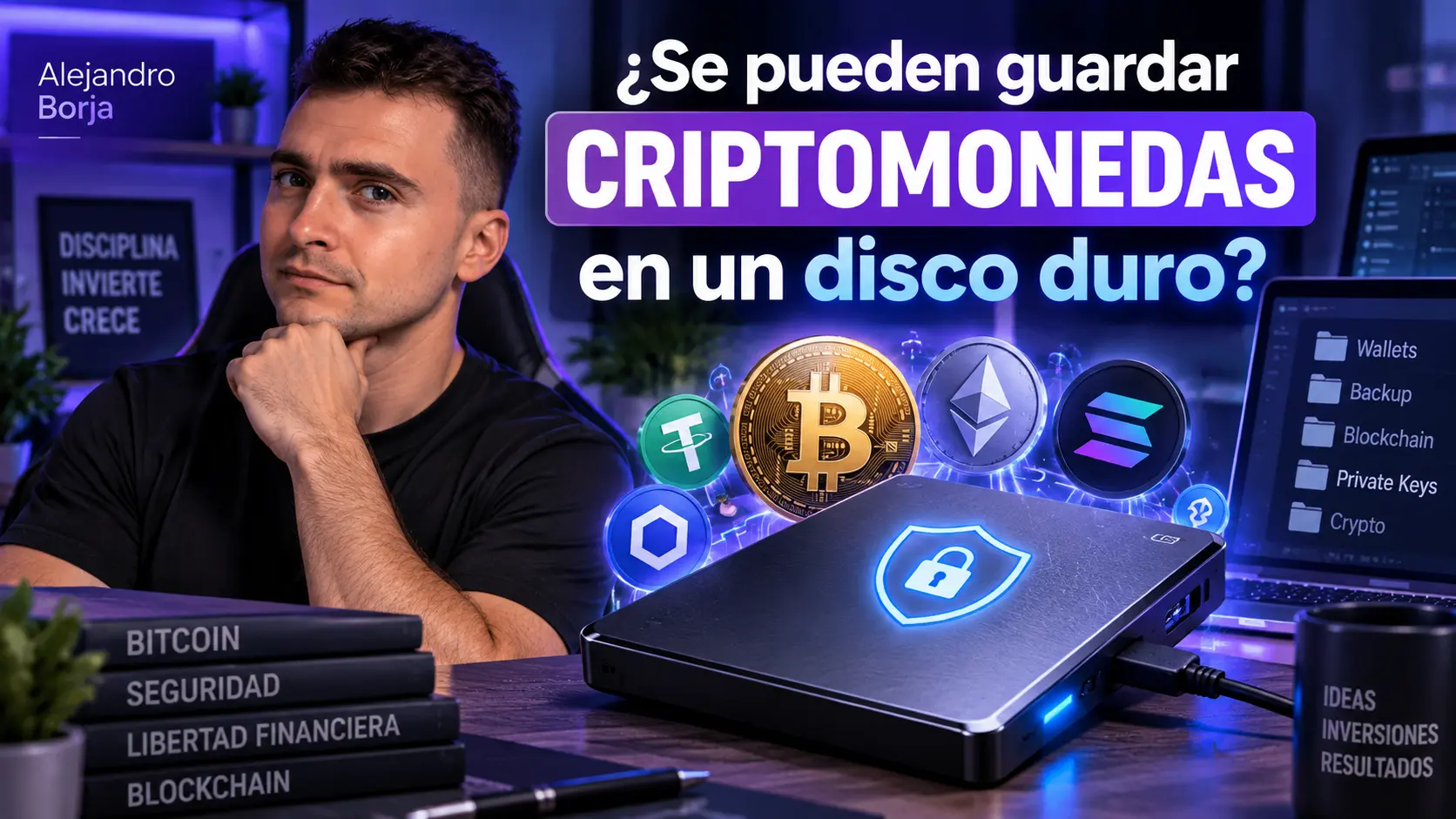 ¿Se pueden guardar criptomonedas en un disco duro (hard drive)